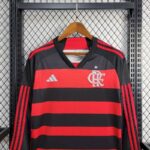 Mens Flamengo 2024/25 Home Long Sleeve Jersey 1