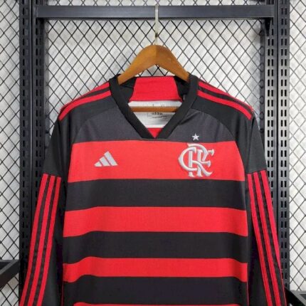 Mens Flamengo 2024/25 Home Long Sleeve Jersey 1