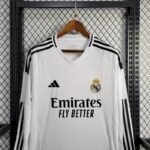 Mens Real Madrid 2024/25 Home Long Sleeve Jersey 1