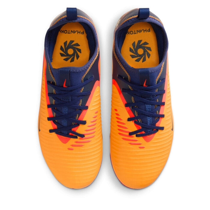 Nike Phantom 6 Junior Firm Ground Football Boots – Orange/Volt – view 6