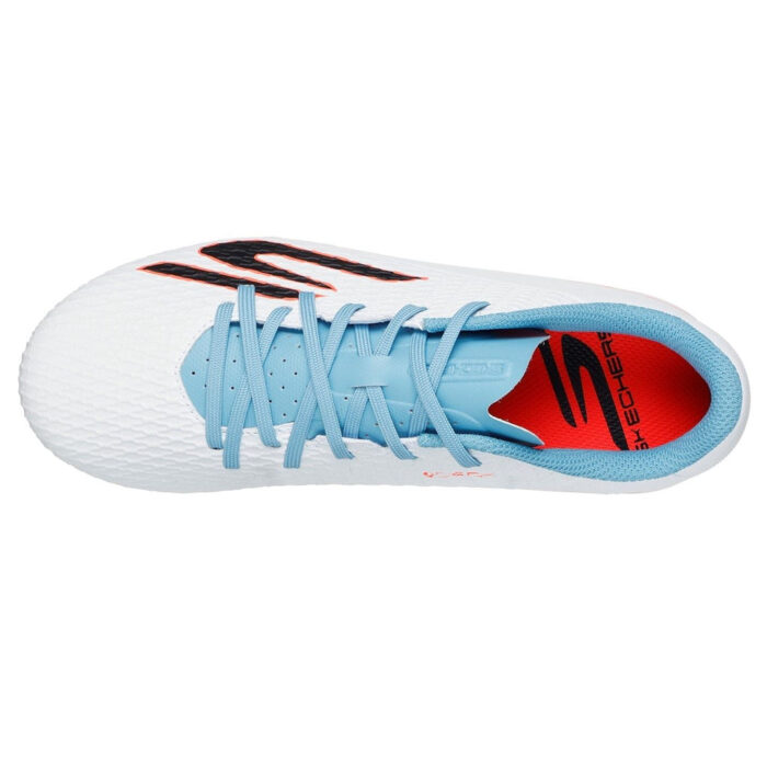 Skechers Skx.2 Junior Firm Ground Football Boots – White/Blue – view 3