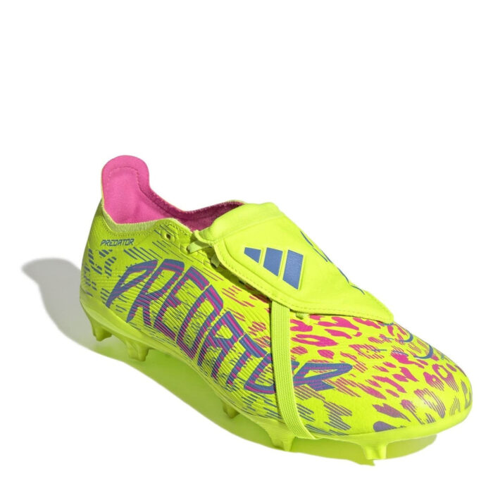 adidas Predator Firm Ground Football Boots – Yellow/Pink – view 3