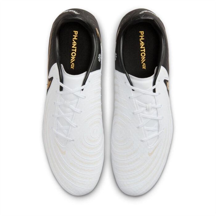 Nike Phantom Gx Ii Firm Ground Football Boots – White/Blk/Gold – view 6