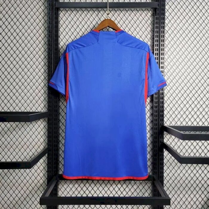 Mens Olympique Lyonnais 2024/25 Retro Blue Jersey 4