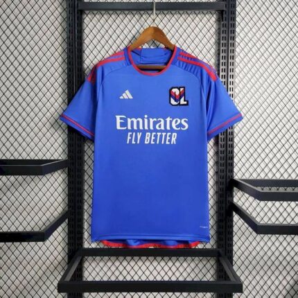 Mens Olympique Lyonnais 2024/25 Retro Blue Jersey 1