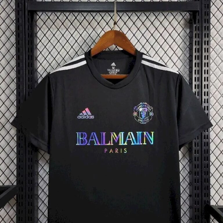 Mens Manchester United 2024/25 Balmain Co-Branded Edition T-shirt 1