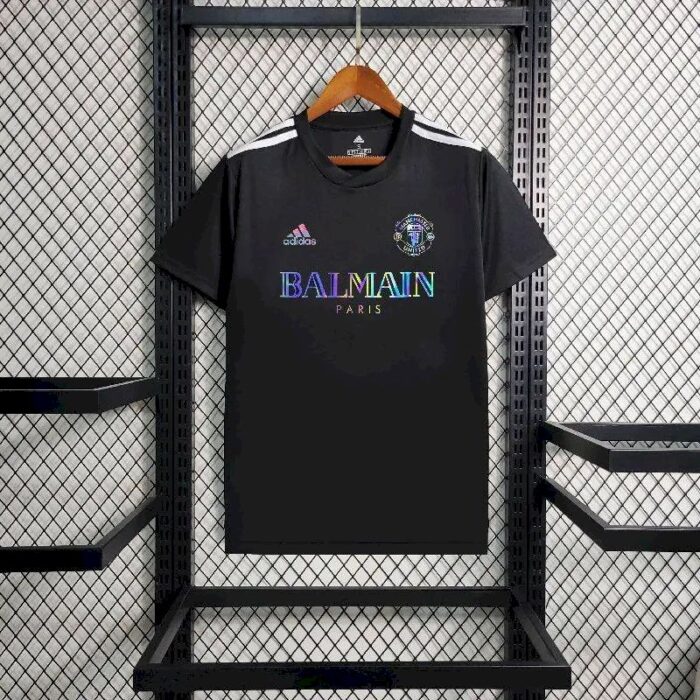 Mens Manchester United 2024/25 Balmain Co-Branded Edition T-shirt 5