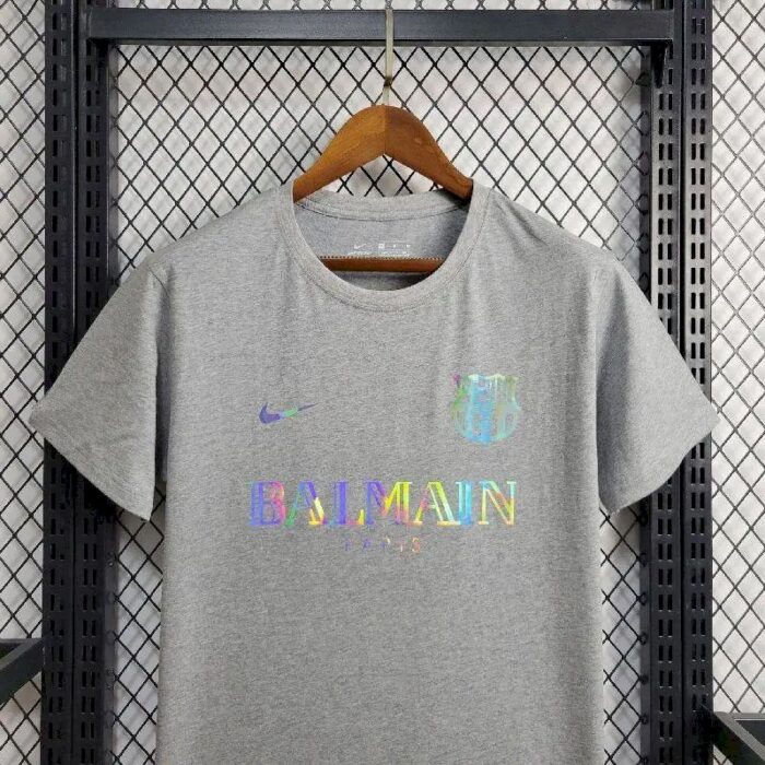 Mens Barcelona 2024/25 Balmain Co-Branded Edition T-shirt 1