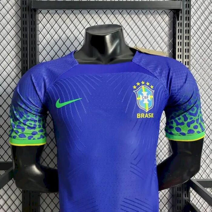 Mens Brazil 2022 Away Jersey Player Version 2