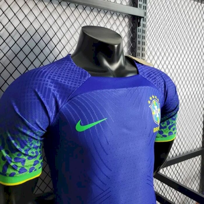 Mens Brazil 2022 Away Jersey Player Version 5
