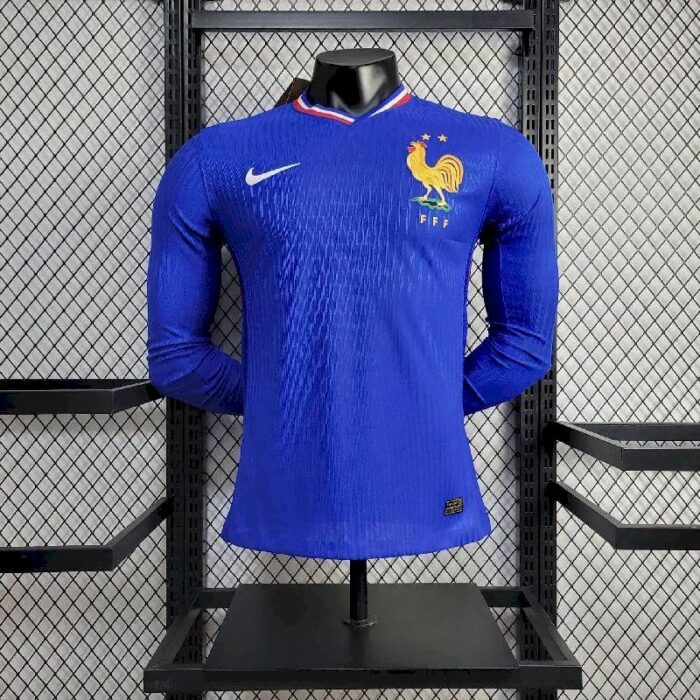 Mens France 2024/25 Home Long Sleeve Jersey Player Version 11