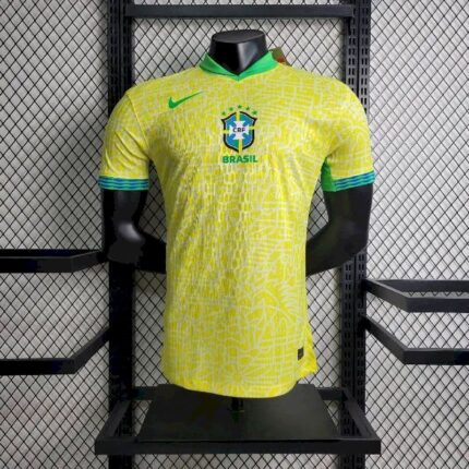 Mens Brazil 2024/25 Home Jersey Player Version 11