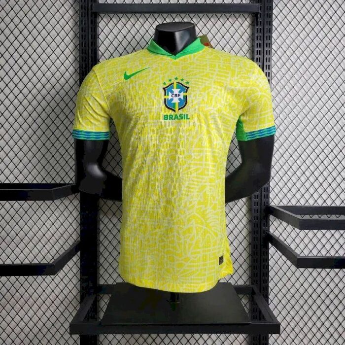 Mens Brazil 2024/25 Home Jersey Player Version 11