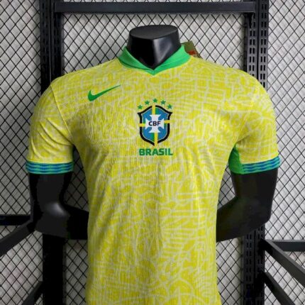 Mens Brazil 2024/25 Home Jersey Player Version 1