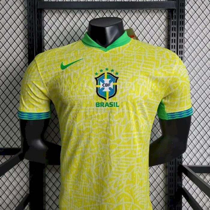 Mens Brazil 2024/25 Home Jersey Player Version 1