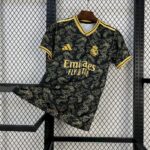 Mens Real Madrid 2025/26 Black Golden Dragon Edition Jersey