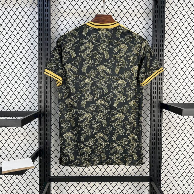 Mens Real Madrid 2025/26 Black Golden Dragon Edition Jersey 1