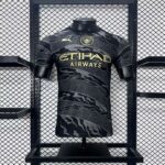 Mens Manchester City 2024/25 Black Dragon Jersey Player Version