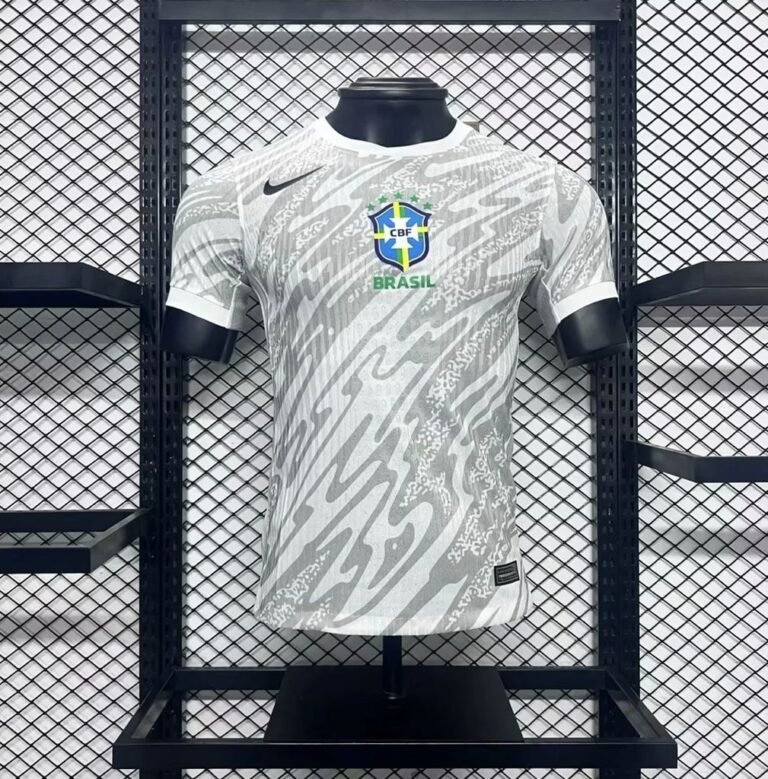 Mens Brazil 2024/25 White Jersey Player Version