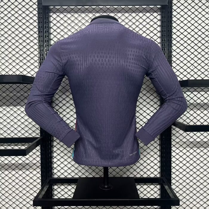 Mens England 2024/25 Away Long Sleeve Jersey Player Version 2