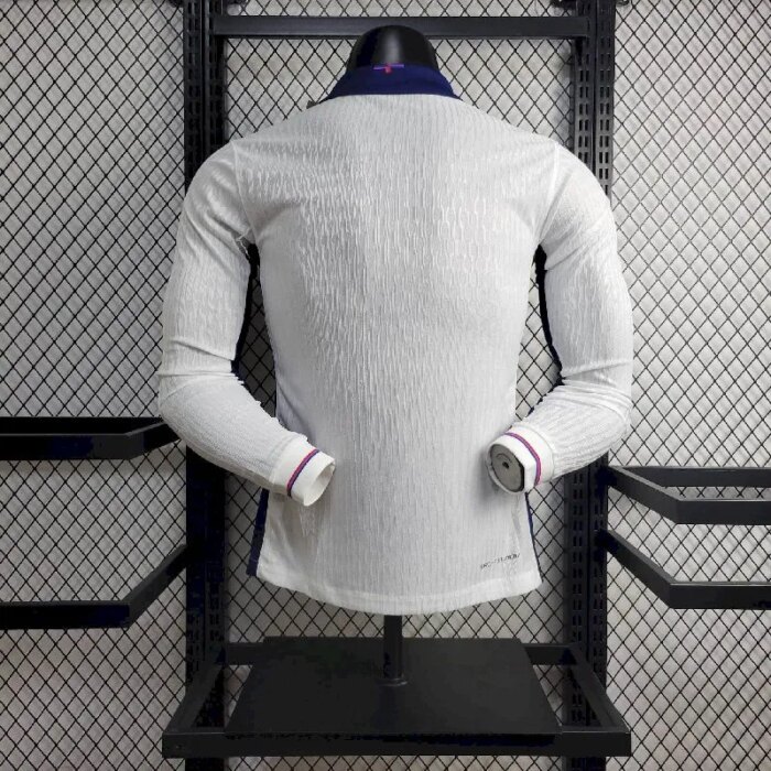 Mens England 2024/25 Home Long Sleeve Jersey Player Version 2