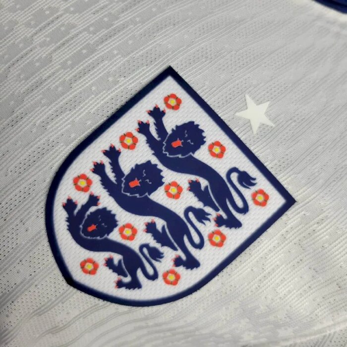 Mens England 2024/25 Home Long Sleeve Jersey Player Version 5