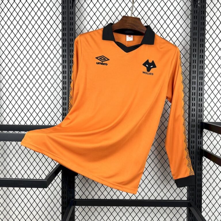 Retro Wolves 1980/81 Home Long Sleeve Jersey 8