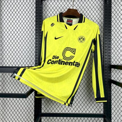 Retro Borussia Dortmund 1996/97 Home Long Sleeves Jersey 7