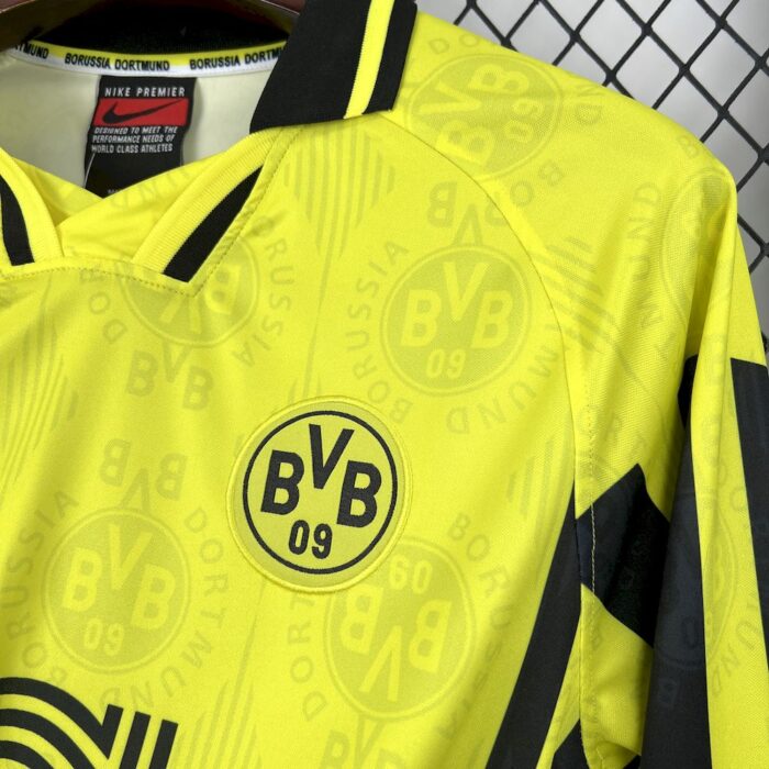 Retro Borussia Dortmund 1996/97 Home Long Sleeves Jersey 5