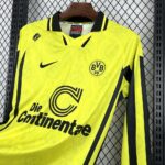Retro Borussia Dortmund 1996/97 Home Long Sleeves Jersey 2