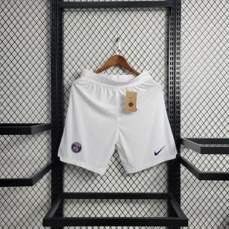 Mens Paris Saint-Germain 2023/24 White Shorts – Player Version 6