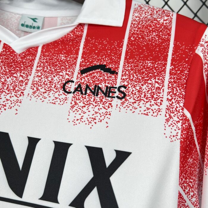 Retro AS Cannes 1991/92 Home Long Sleeves Jersey 5
