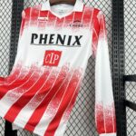 Retro AS Cannes 1991/92 Home Long Sleeves Jersey 3