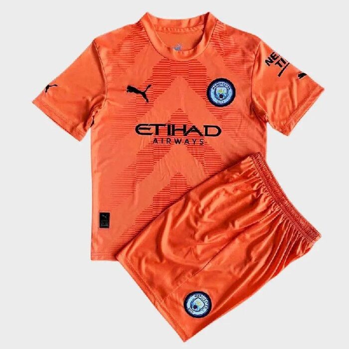 Kids Manchester City 2022/23 Goalkeeper Kit 2