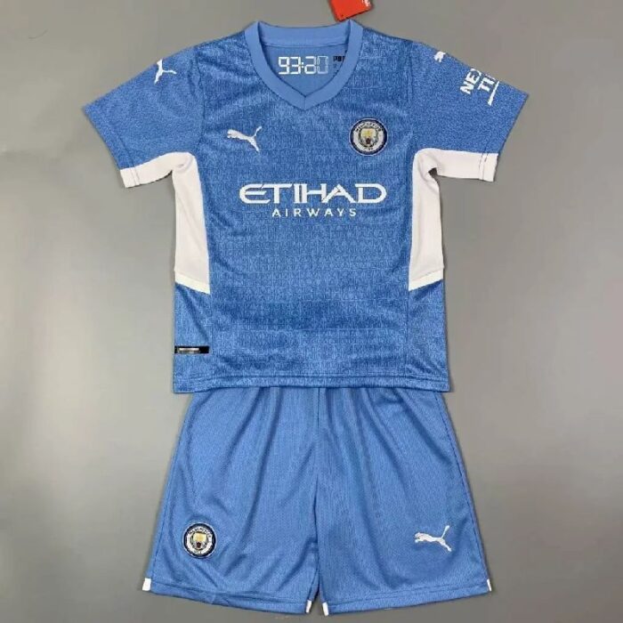 Kids Manchester City 2021/22 Home Kit 2