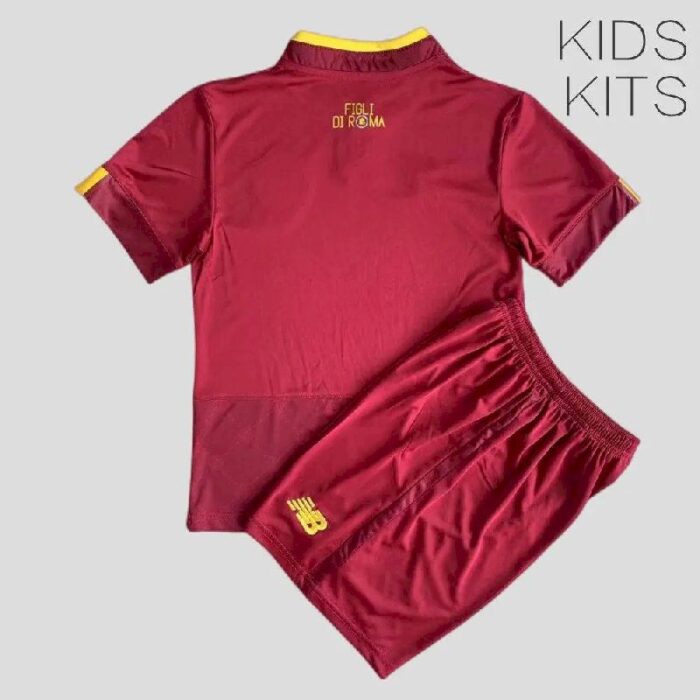Kids AS Roma 2022/23 Home Kit 3