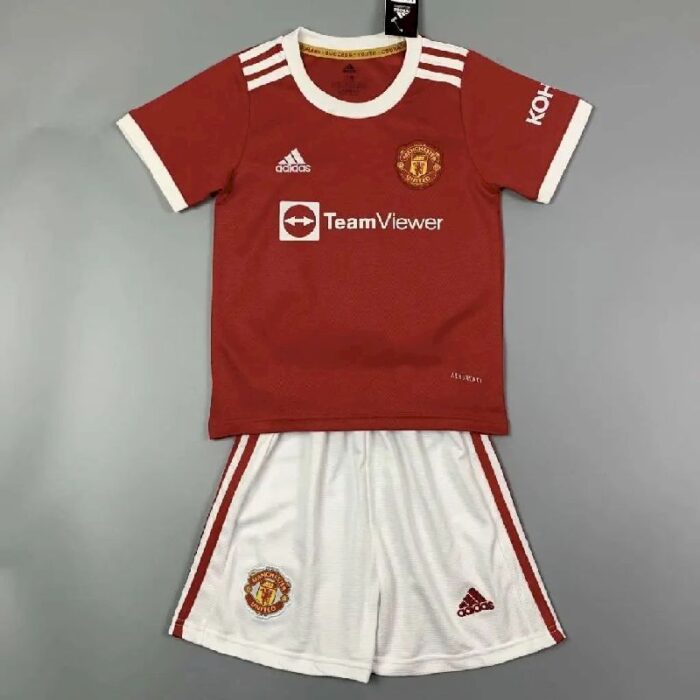 Kids Manchester United 2021/22 Home Kit 2