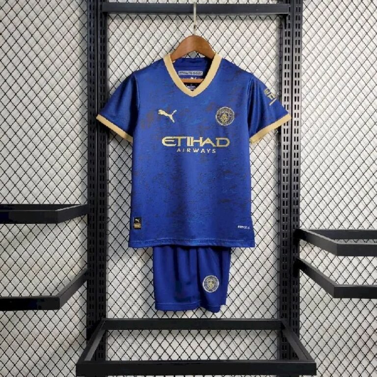 Kids Manchester City 2023/24 Blue Kit