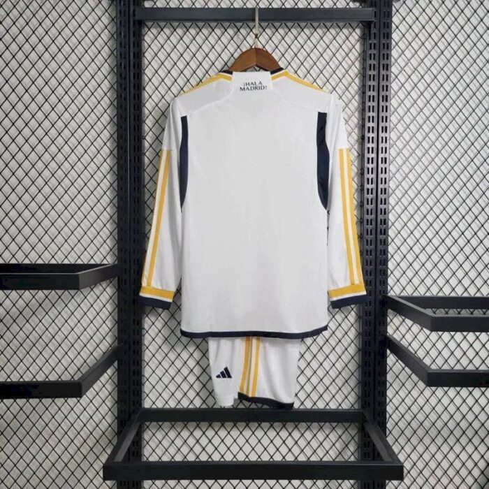 Kids Real Madrid 2023/24 Home Long Sleeve Kit 6