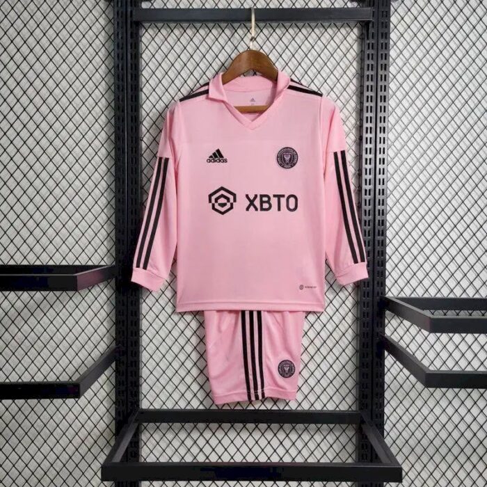 Kids Inter Miami CF 2022/23 Home Long Sleeve Kit 7