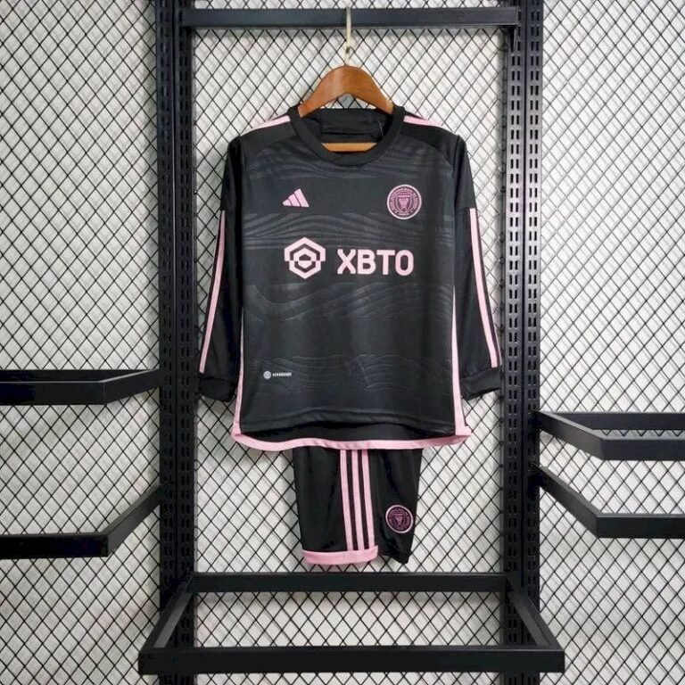 Kids Inter Miami CF 2023/24 Away Long Sleeve Kit 6