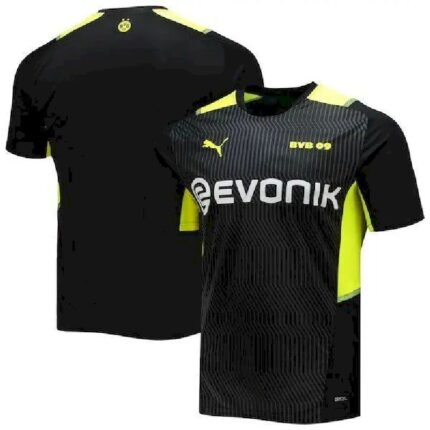 Mens Borussia Dortmund 2021/22 Raglan Pre-Match Jersey – Black