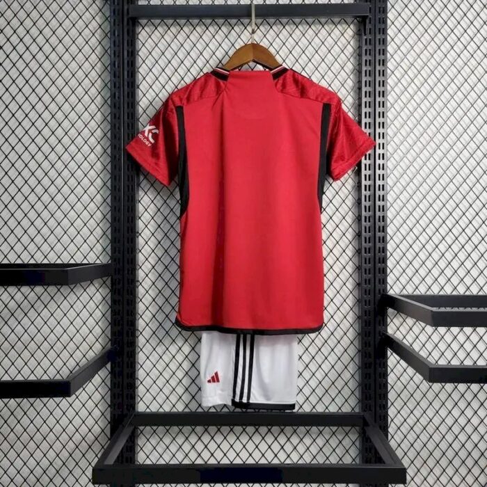Kids Manchester United 2023/24 Home Kit 11