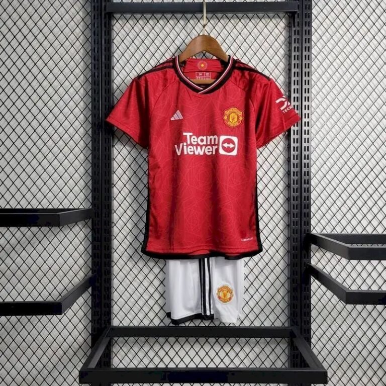 Kids Manchester United 2023/24 Home Kit 12