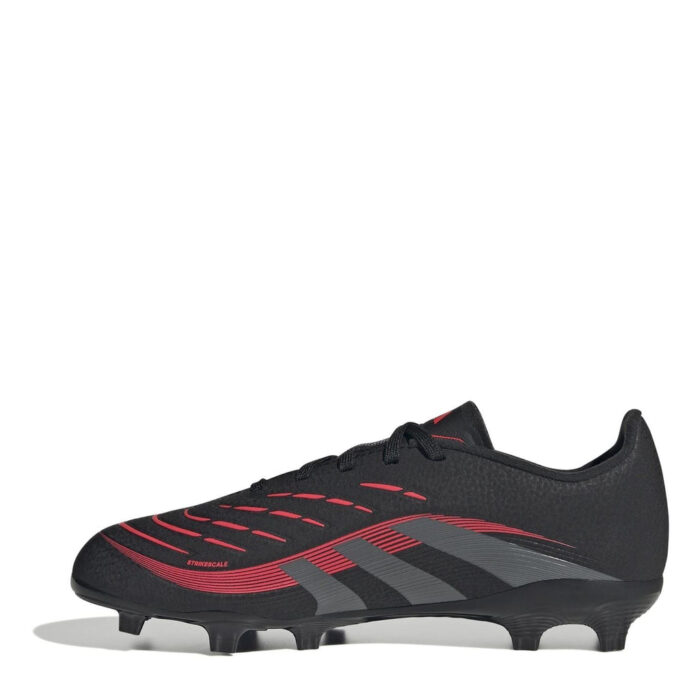 adidas Predator Junior Firm Ground Football Boots – Black/Grey – view 2
