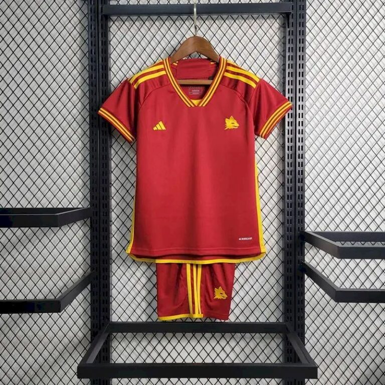 Kids AS Roma 2023/24 Home Kit 2
