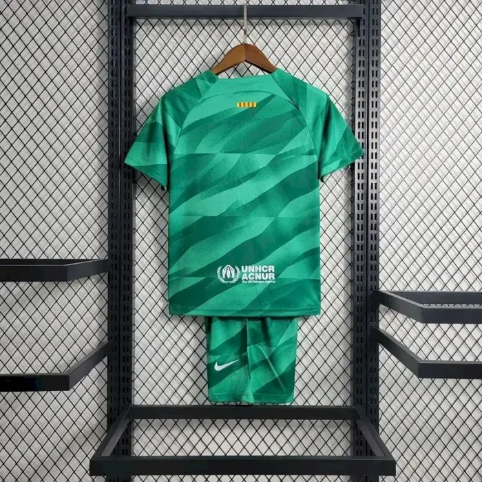 Kids Barcelona 2023/24 Goalkeeper Kit 4