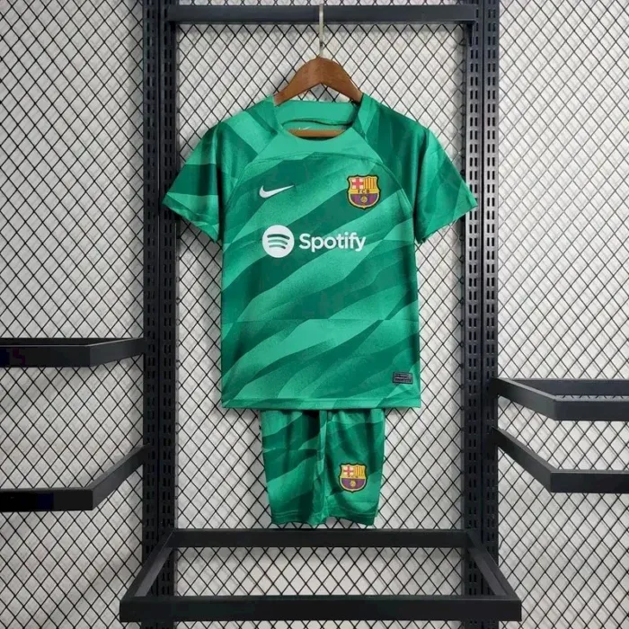 Kids Barcelona 2023/24 Goalkeeper Kit 9