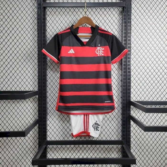 Kids Flamengo 2024/25 Home Kit 12