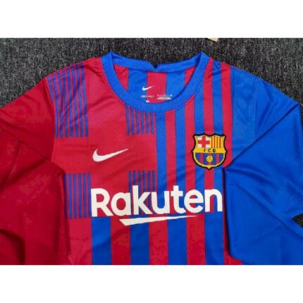 Mens Barcelona 2021/22 Home Long Sleeve Jersey 1